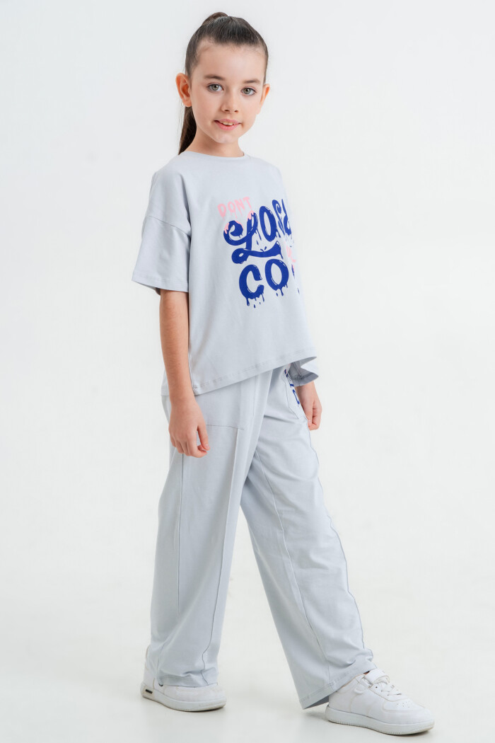 Mavi Dont Lose Your Cool Baskı 5-9 Yaş Takım - 2423-3
