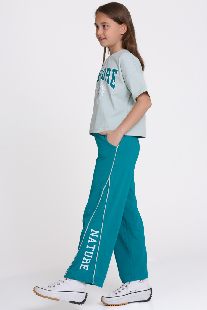 Mavi Explore Baskılı 8-12 Yaş Takım - 2456-4