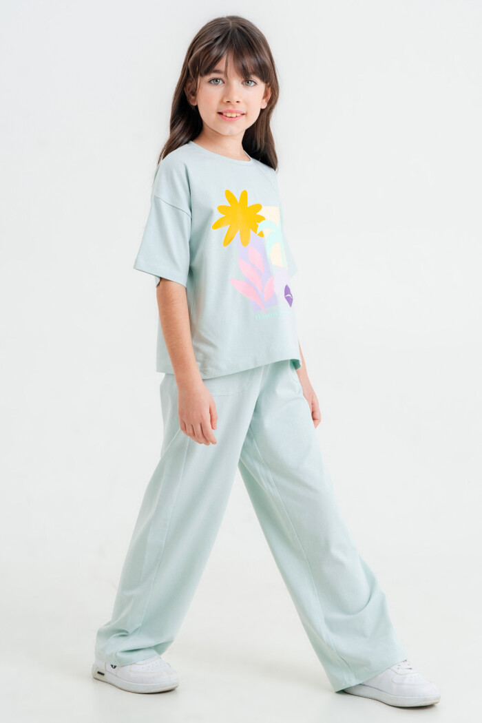 Mavi Happy With Baskı 5-9 Yaş Takım - 2420-1