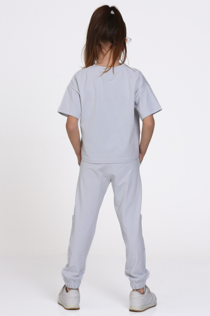 Mavi Tropical Mood Baskılı 5-9 Yaş Takım - 2444-4