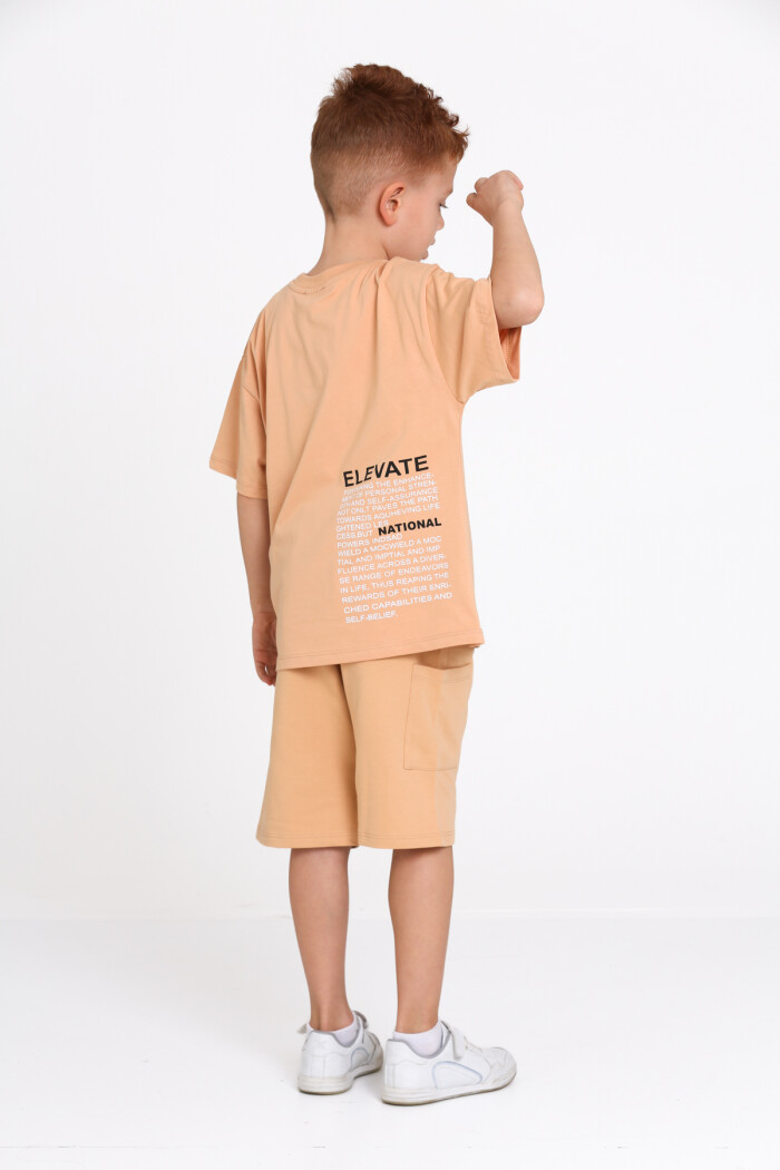 Turuncu Elevate Yazı Baskı 5-9 Yaş Erkek Takım - 2499-3