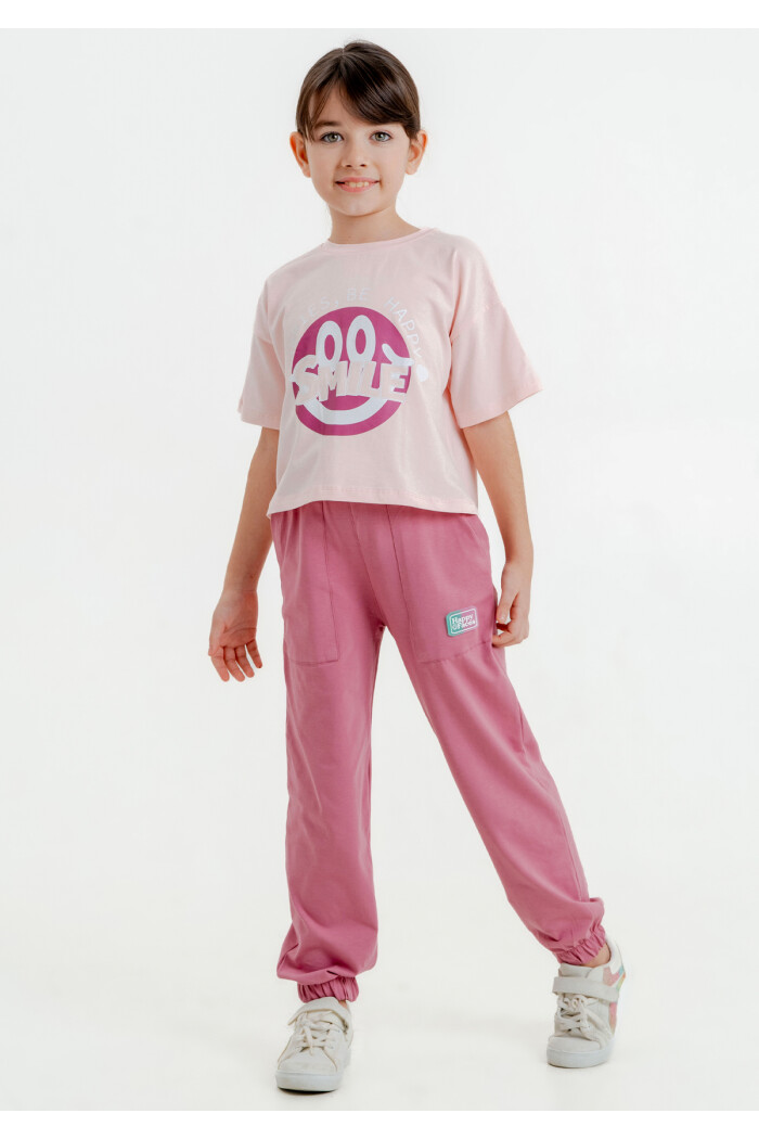 Pudra Smile Baskılı 5-9 Yaş Takım - 2413-3