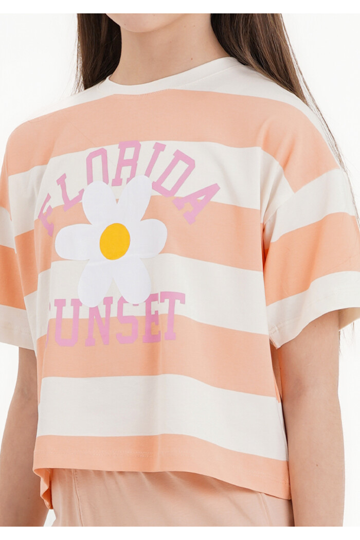 Somon Florida Sunset Baskı 8-12 Yaş Takım 2414-2