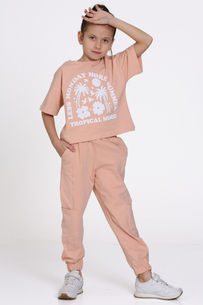Somon Tropical Mood Baskılı 5-9 Yaş Takım - 2444-5