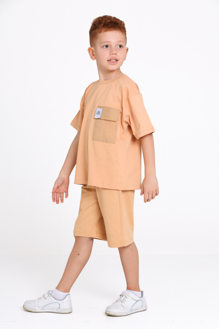 Turuncu Cepli Alone Sırt Baskılı 5-9 Yaş Takım - 2498-3