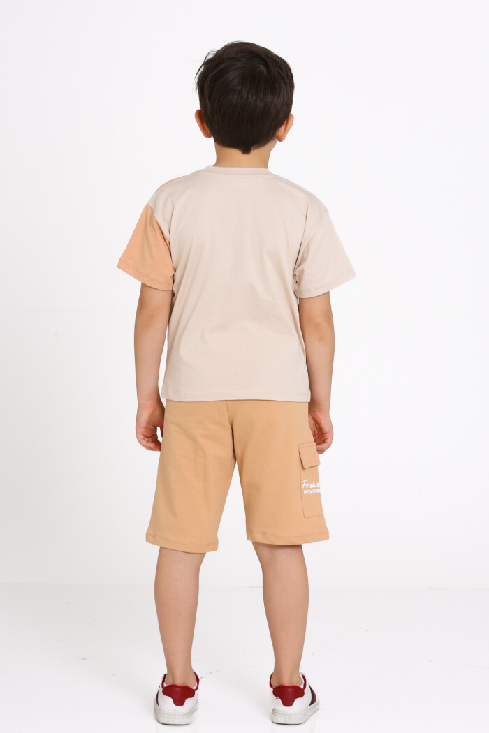 Turuncu Friends Trust Baskılı 1-5 Yaş Takım - 2466-1