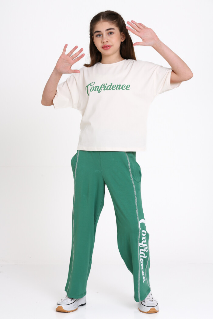 Yeşil Confidence Baskı 8-12 Yaş Takım - 2454-2