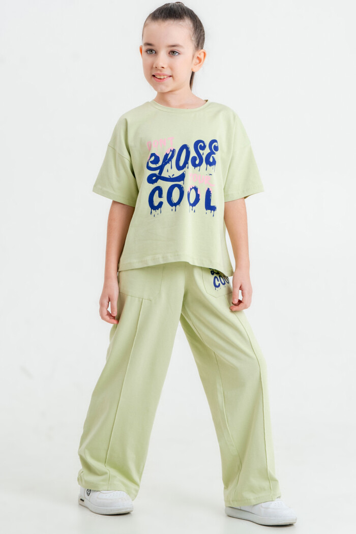 Yeşil Dont Lose Your Cool Baskı 5-9 Yaş Takım - 2423-2