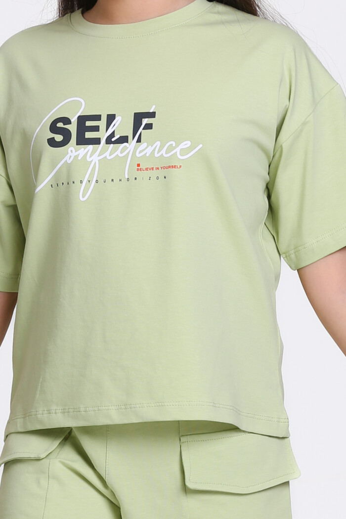 Yeşil Self Confidence Baskı 8-12 Yaş Takım - 2419-5