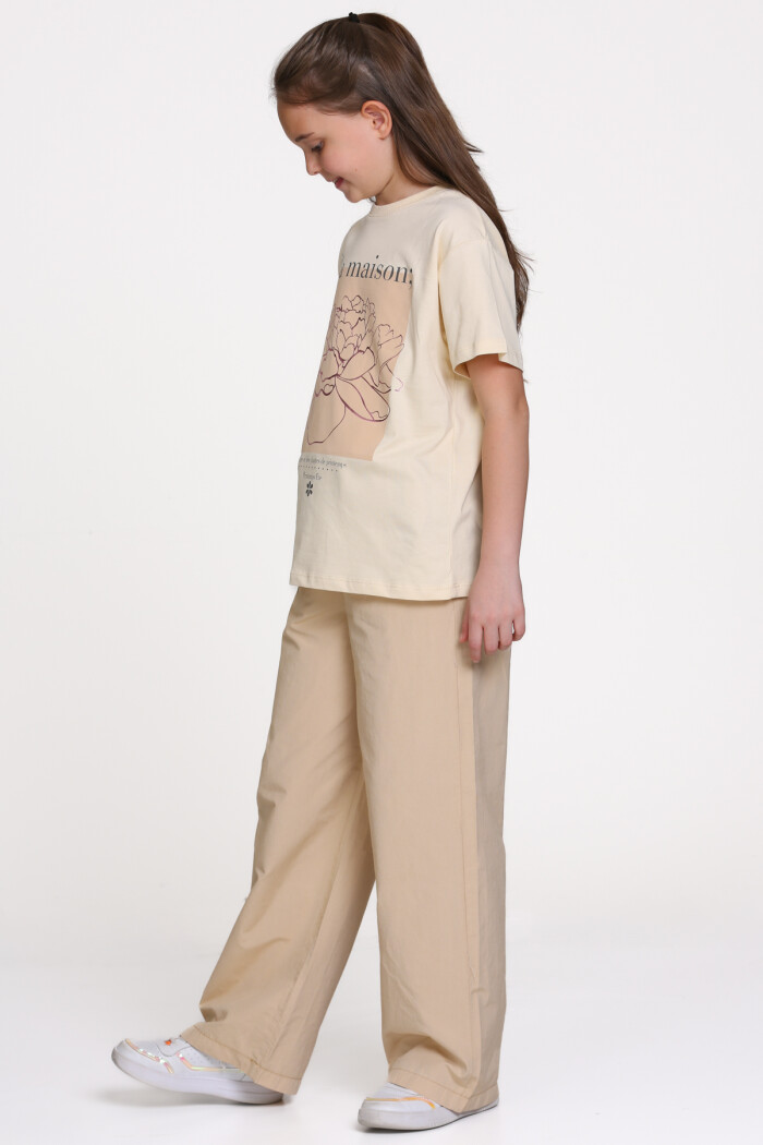 Bej Ala Maison Baskılı 9-13 Yaş Takım - 2485-1