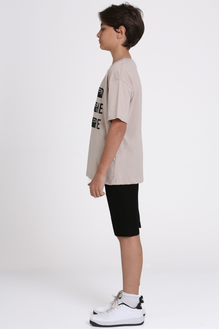 Bej Build The Future Baskılı 9-13 Yaş Takım - 81404-1