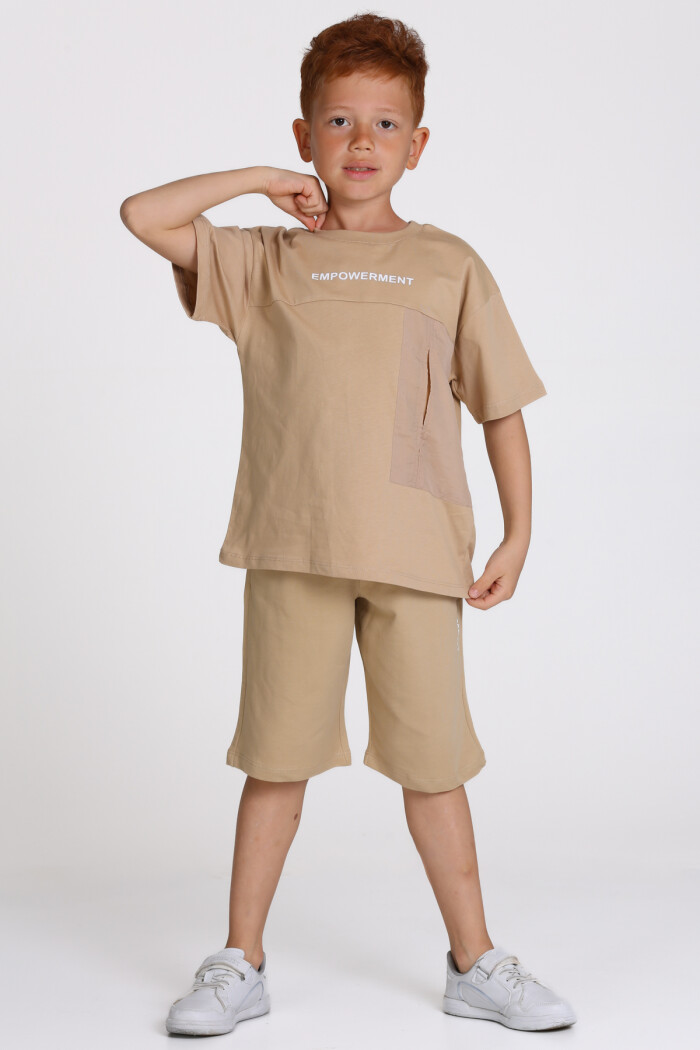 Bej Empowerment Baskılı 5-9 Yaş Takım - 2497-2