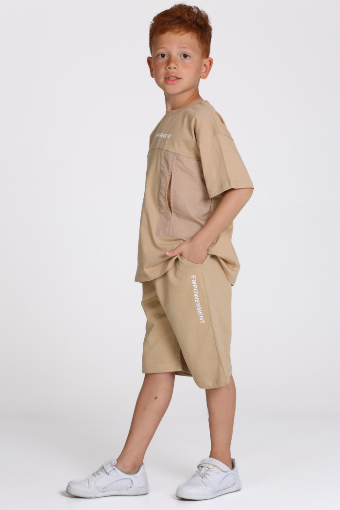 Bej Empowerment Baskılı 5-9 Yaş Takım - 2497-2
