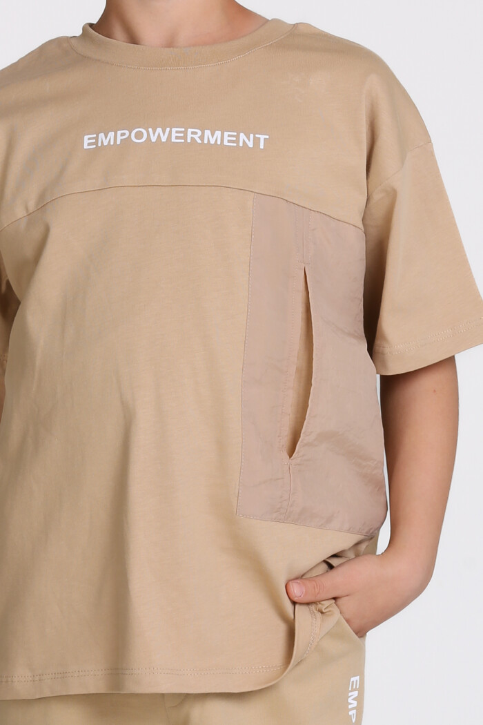 Bej Empowerment Baskılı 5-9 Yaş Takım - 2497-2