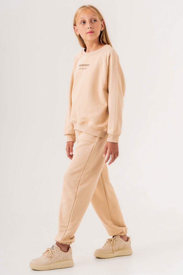 Kız Çocuk Bej Memories Of The Trip Baskılı 8-12 Yaş Kız Çocuk Takım - 3507-2
