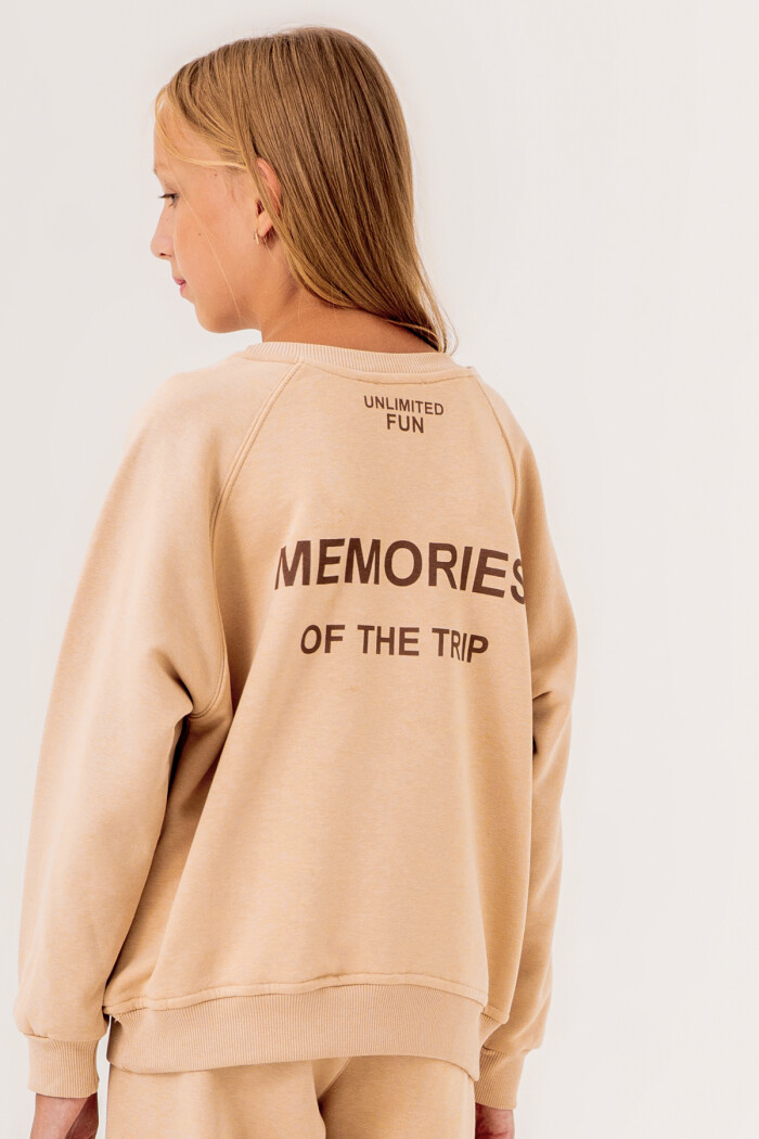 Kız Çocuk Bej Memories Of The Trip Baskılı 8-12 Yaş Kız Çocuk Takım - 3507-2