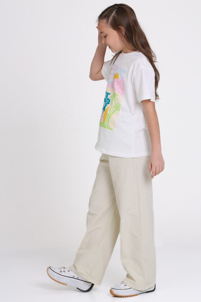 Bej Sunshine Fun Baskılı 9-13 Yaş Takım - 2484-4