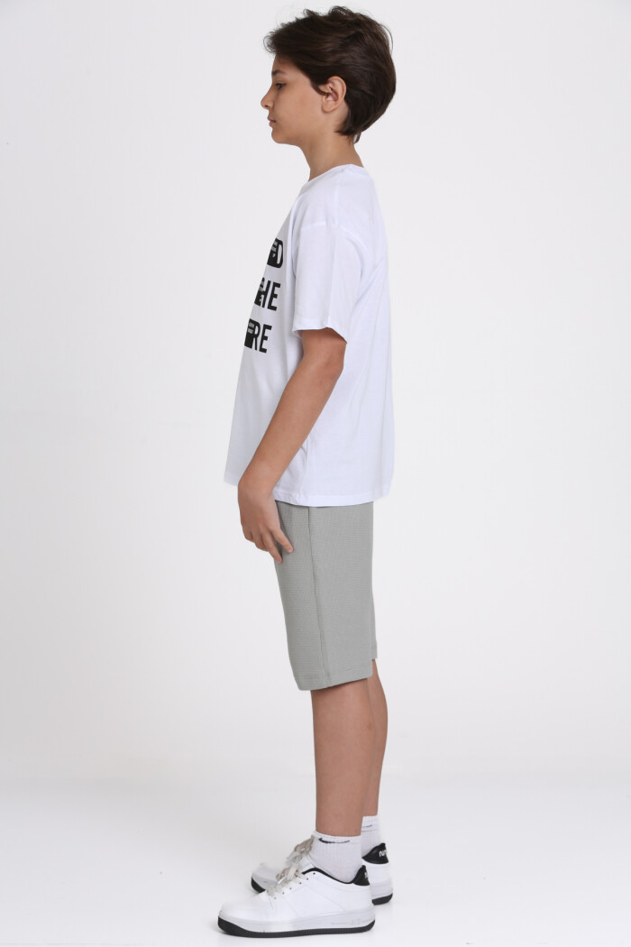 Beyaz Build The Future Baskılı 9-13 Yaş Takım - 81404-2