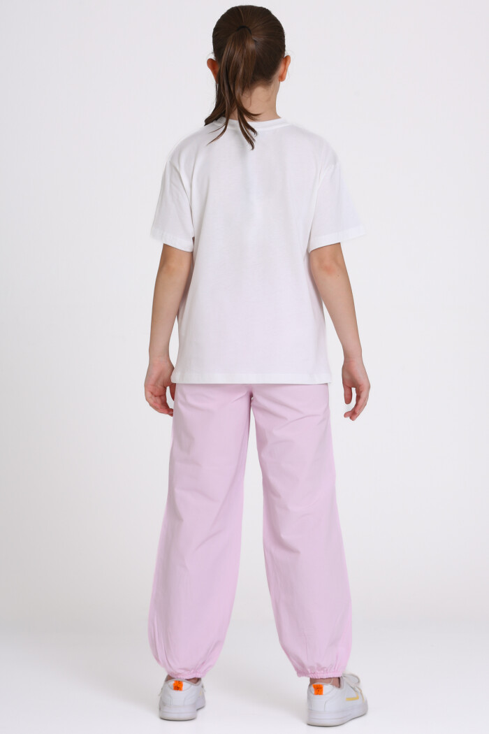 Ekru Summer Flowers Baskılı 9-13 Yaş Takım - 2482-3