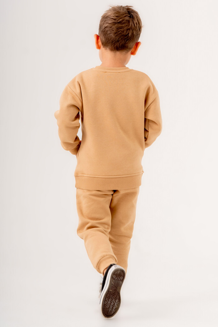 Erkek Bebek Bej Optimistic Baskılı 1-5 Yaş Takım - 3568-5