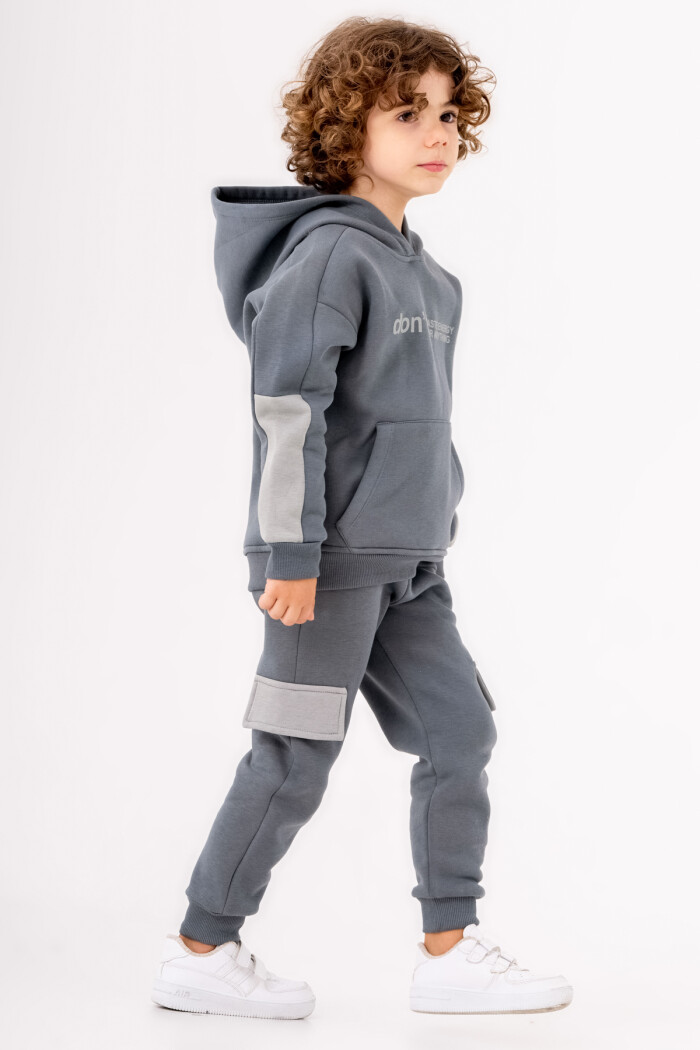 Erkek Bebek İndigo Dont Waste Energy Baskılı 1-5 Yaş Takım - 3571-3