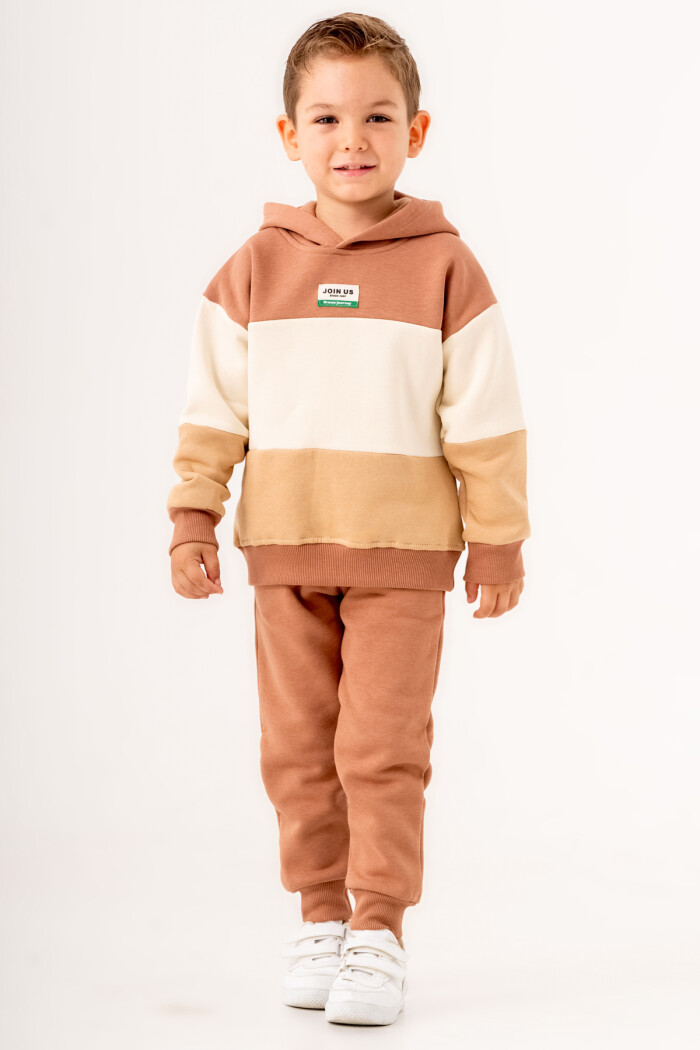 Erkek Bebek Kahve Etiketli 1-5 Yaş Takım - 3576-1