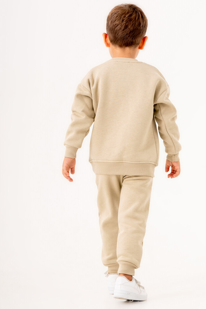 Erkek Bebek Yeşil Life Hard Work Nationer Baskılı 1-5 Yaş Takım - 3569-5