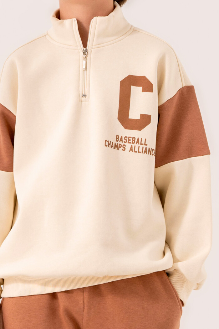 Kahve Baseball Champs Allience Baskılı 8-12 Yaş Takım - 3525-2