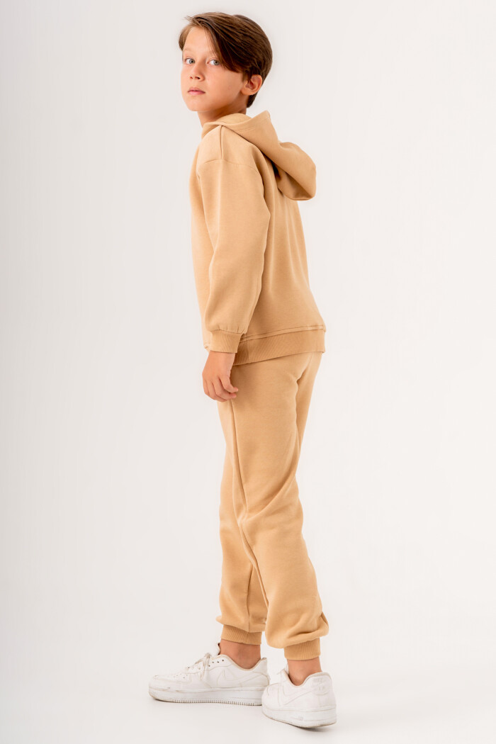 Erkek Çocuk Bej Create Are Imagine Baskılı 5-9 Yaş Takım - 3564-4