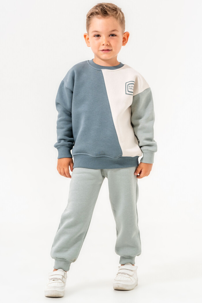 Yeşil Block Full Baskılı 1-5 Yaş Takım - 3521-4