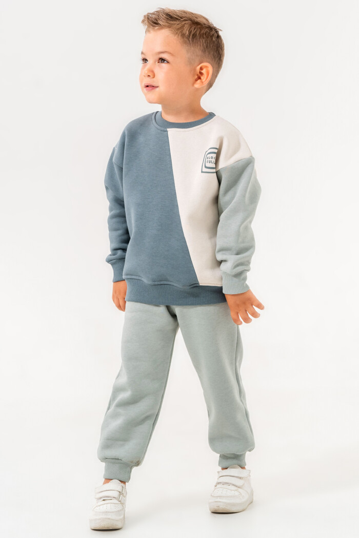 Yeşil Block Full Baskılı 1-5 Yaş Takım - 3521-4