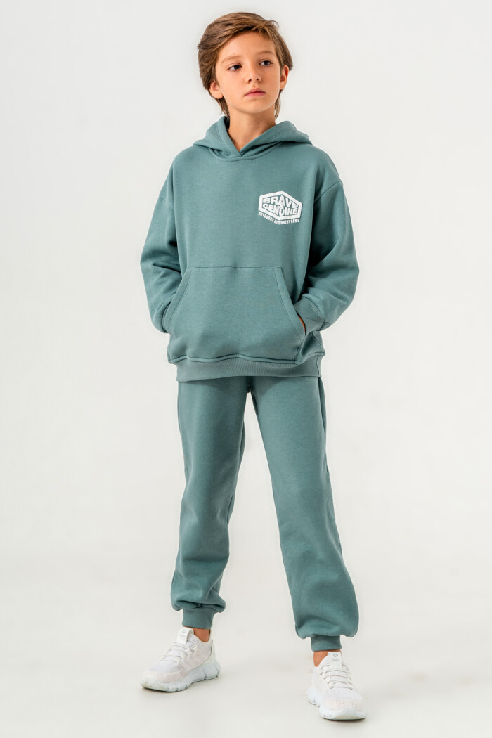 Petrol Brave Genuine Baskılı 5-9 Yaş Takım - 3565-3