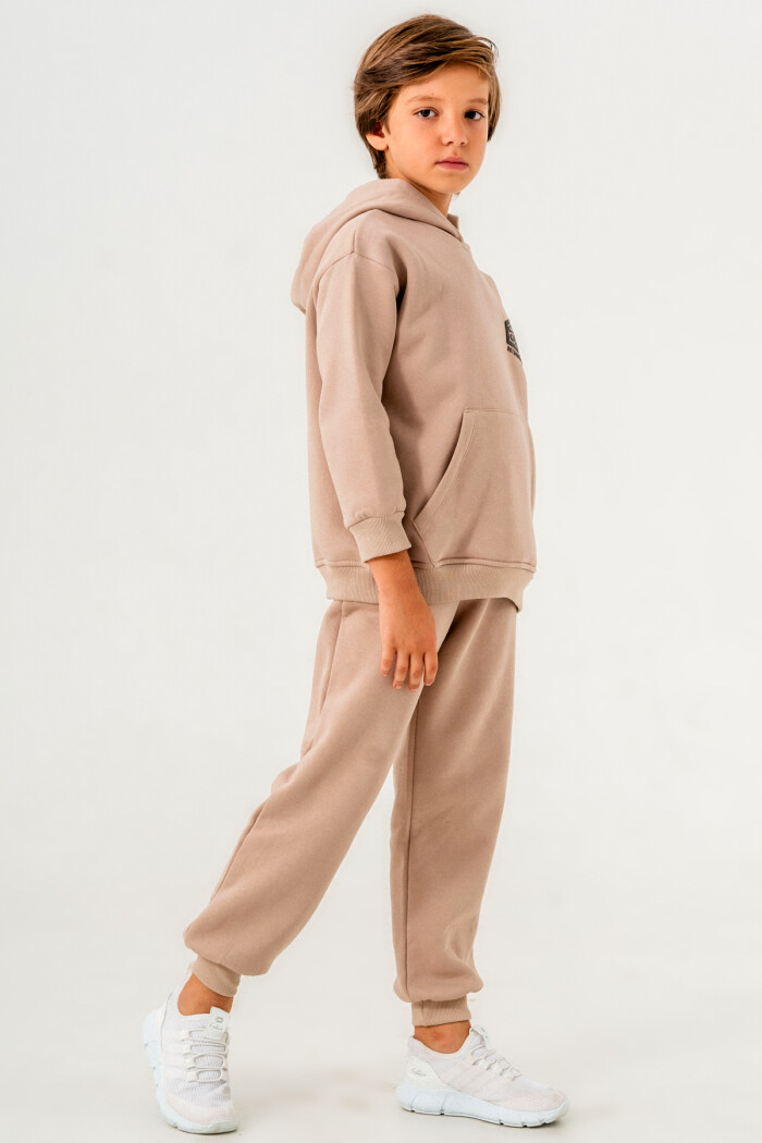 Krem Brave Genuine Baskılı 5-9 Yaş Takım - 3565-5