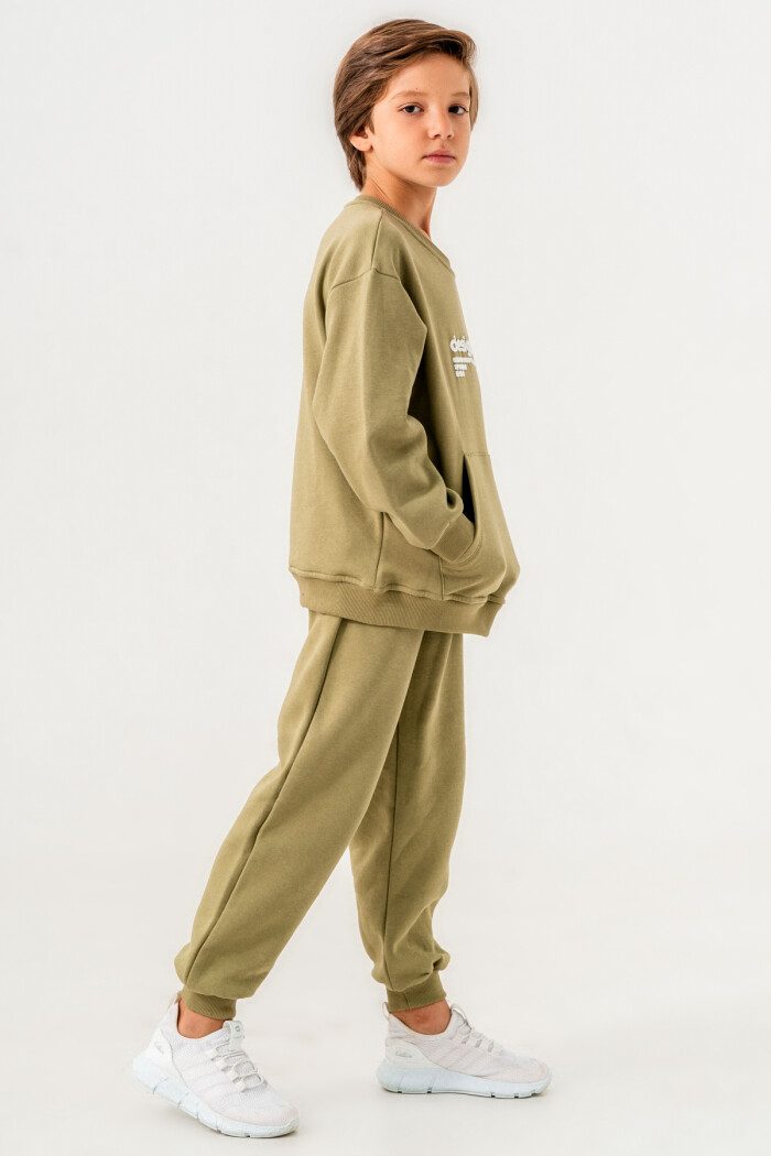 Yeşil Designthreads Baskılı 5-9 Yaş Takım - 3563-1