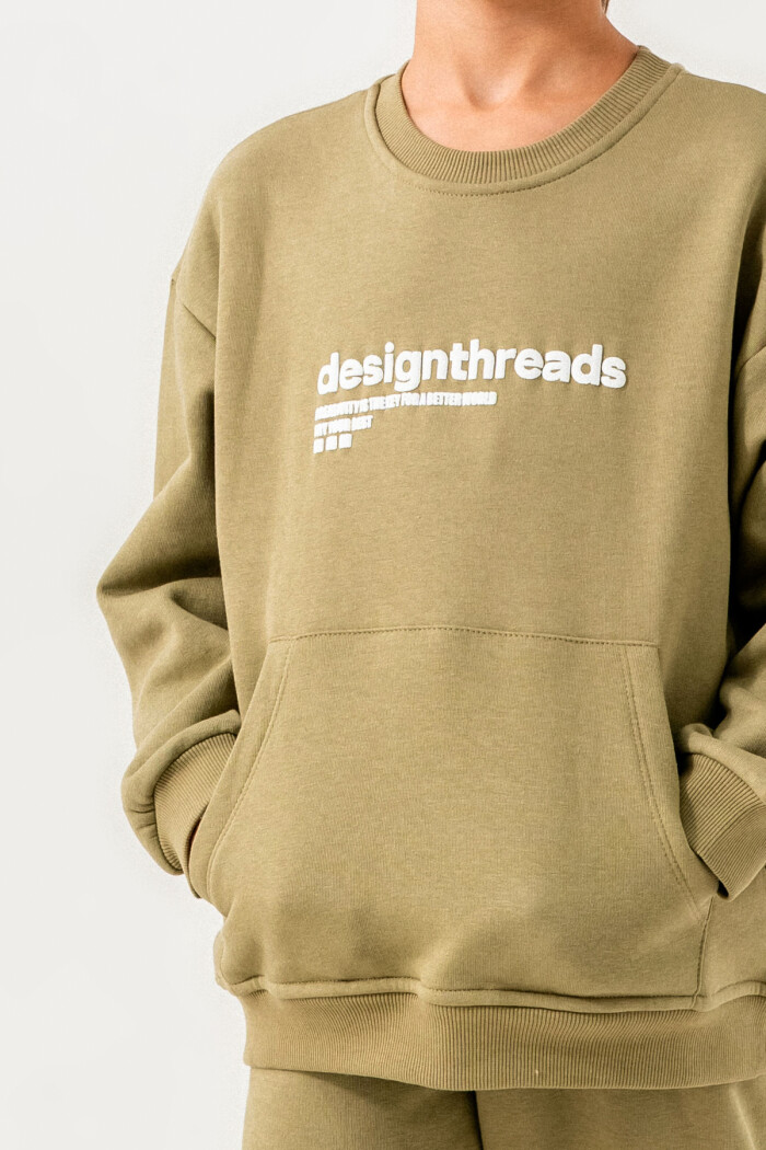 Yeşil Designthreads Baskılı 5-9 Yaş Takım - 3563-1