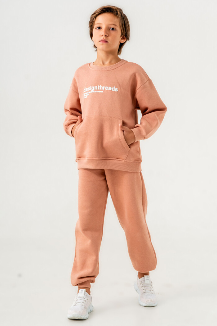 Kiremit Designthreads Baskılı 5-9 Yaş Takım - 3563-5