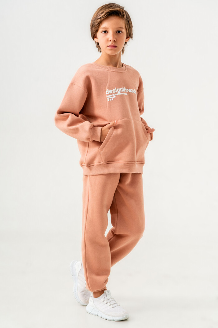 Kiremit Designthreads Baskılı 5-9 Yaş Takım - 3563-5