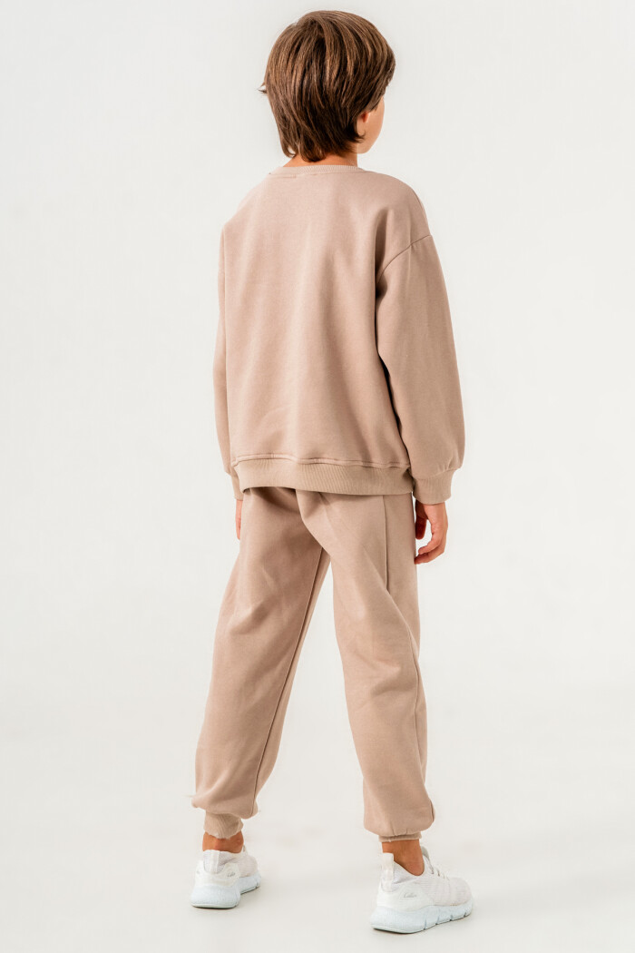 Krem Designthreads Baskılı 5-9 Yaş Takım - 3563-6