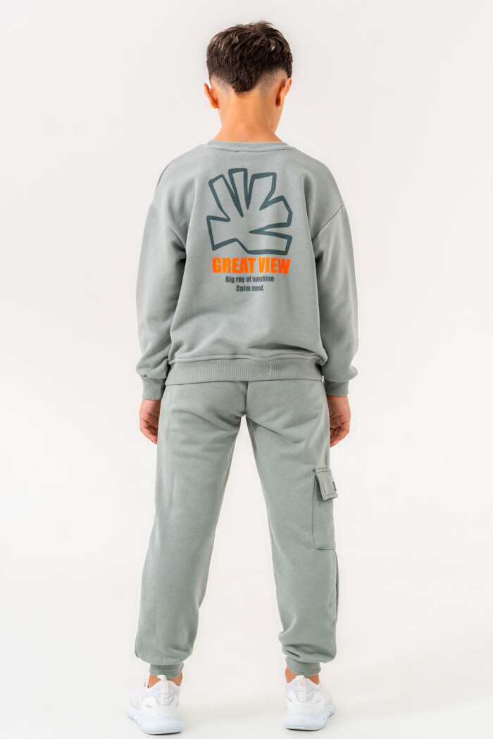 Yeşil Great View Baskılı 5-9 Yaş Takım - 3513-1