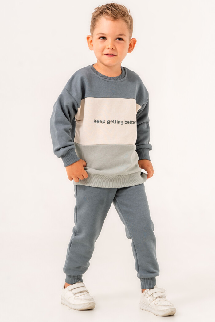 İndigo Keep Getting Better Baskılı 1-5 Yaş Takım - 3527-1