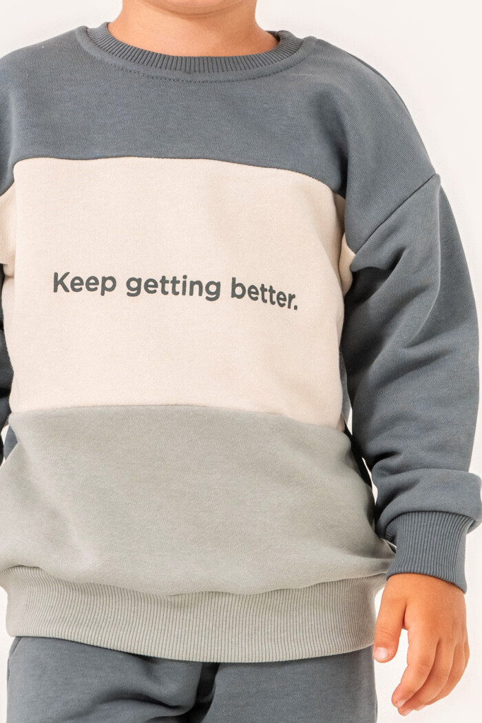 İndigo Keep Getting Better Baskılı 1-5 Yaş Takım - 3527-1