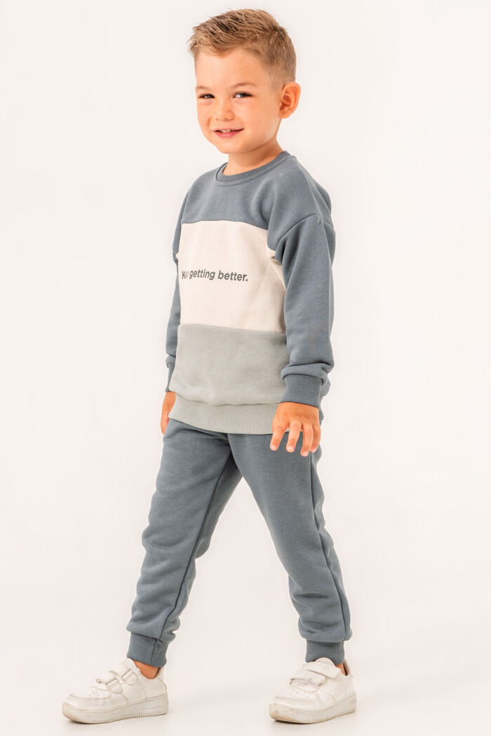 İndigo Keep Getting Better Baskılı 1-5 Yaş Takım - 3527-1