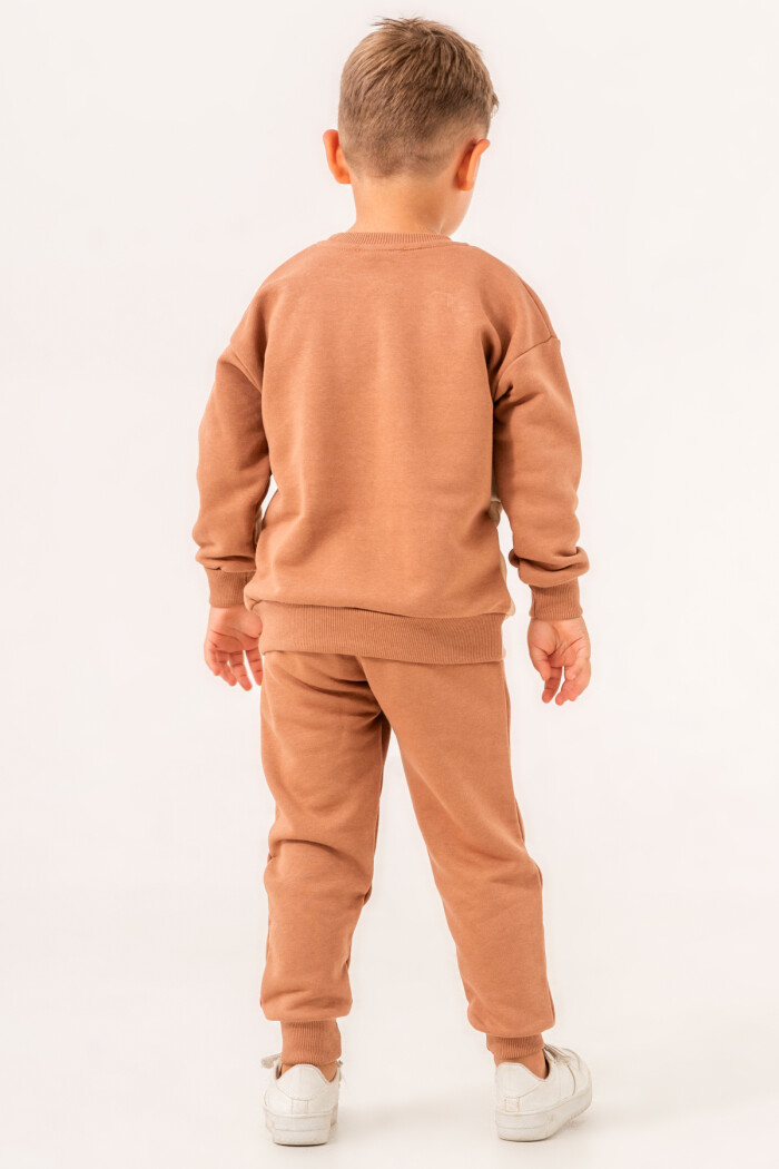 Kahve Keep Getting Better Baskılı 1-5 Yaş Takım - 3527-4