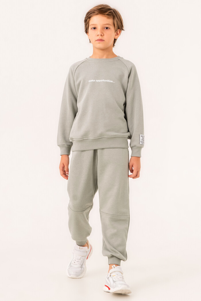 Yeşil Make Opportunitios Baskılı 5-9 Yaş Takım - 3514-3