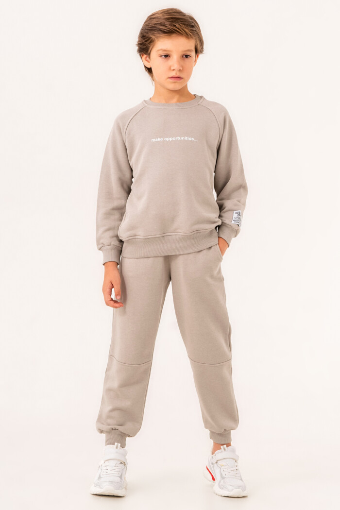 Gri Make Opportunitios Baskılı 5-9 Yaş Takım - 3514-4
