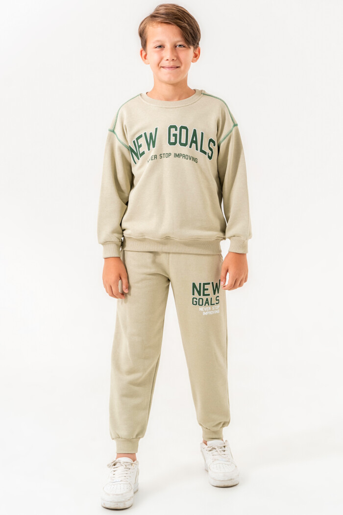 Yeşil New Goals Baskılı 5-9 Yaş Takım - 3516-4