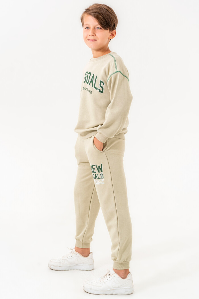 Yeşil New Goals Baskılı 5-9 Yaş Takım - 3516-4