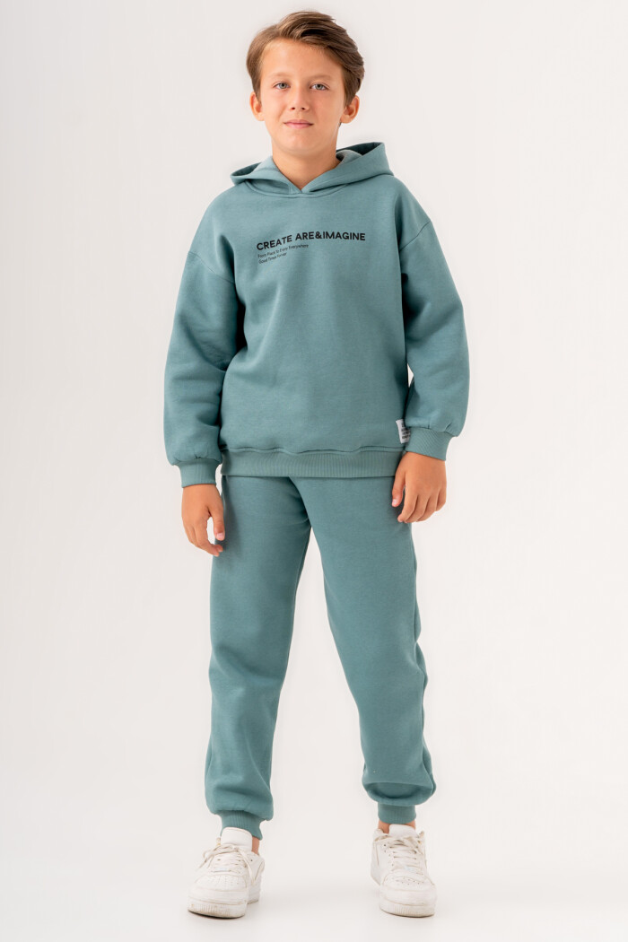 Erkek Çocuk Petrol Create Are Imagine Baskılı 5-9 Yaş Takım - 3564-5