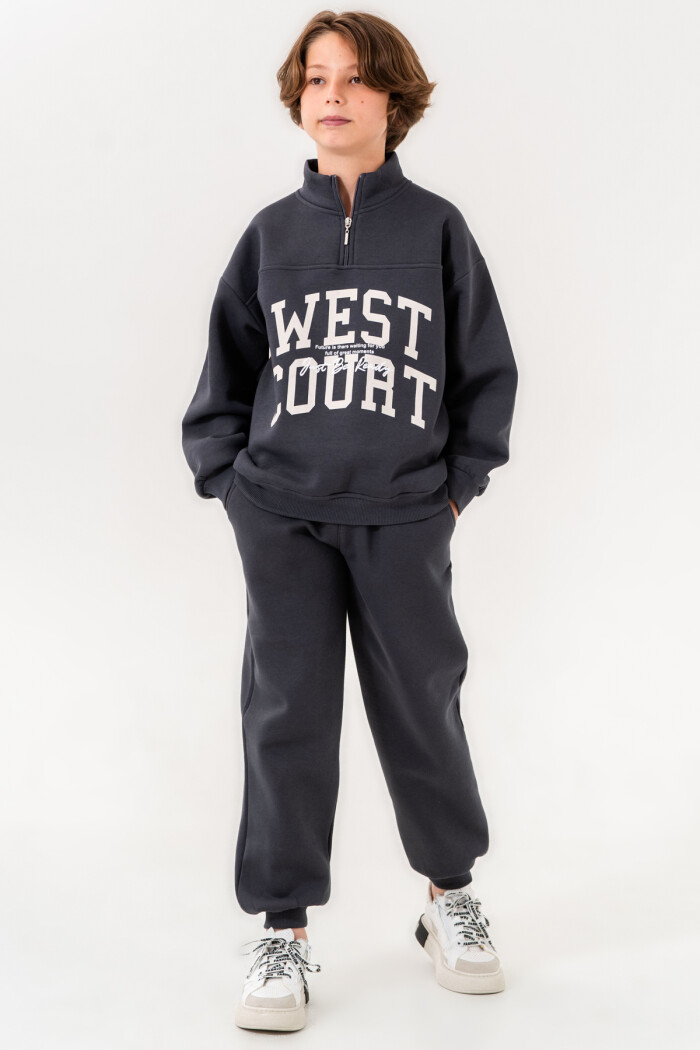 Füme West Court Baskılı 8-12 Yaş Takım - 3526-5