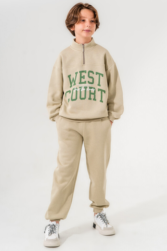 Yeşil West Court Baskılı 8-12 Yaş Takım - 3526-6